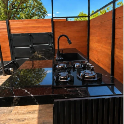 Cocina completa al aire libre VXM viajando por mexico - Contenedores glamping GLAMPING CONTENEDOR "FRESNO" - Sapioris Dgo.
